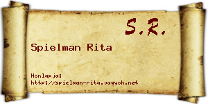 Spielman Rita névjegykártya